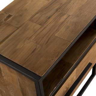 Meuble TV industriel 3 Tiroirs SIXTINE en bois et métal